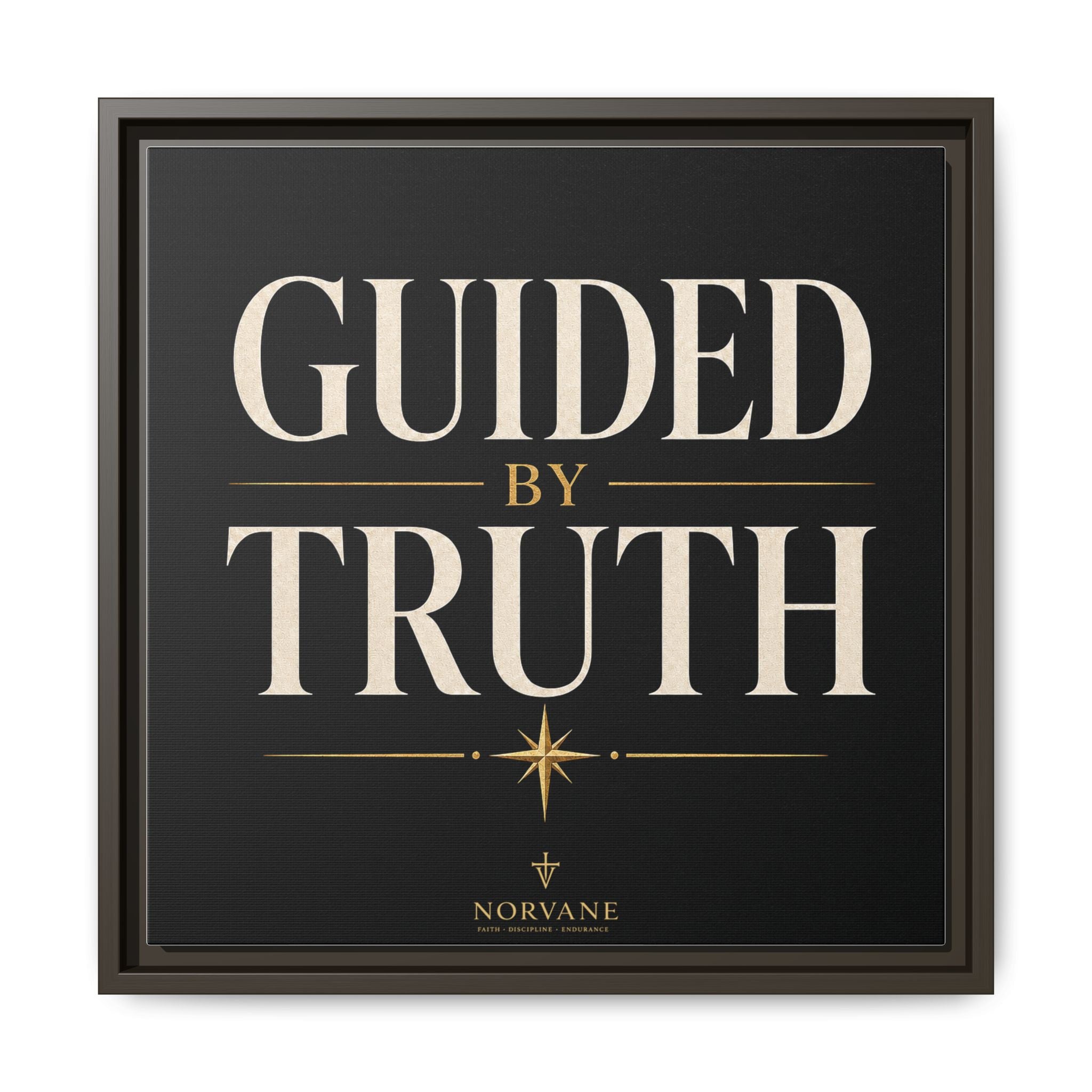 Norvane Guided by Truth Framed Canvas – Modern Faith Wall Art in Espresso – view 14