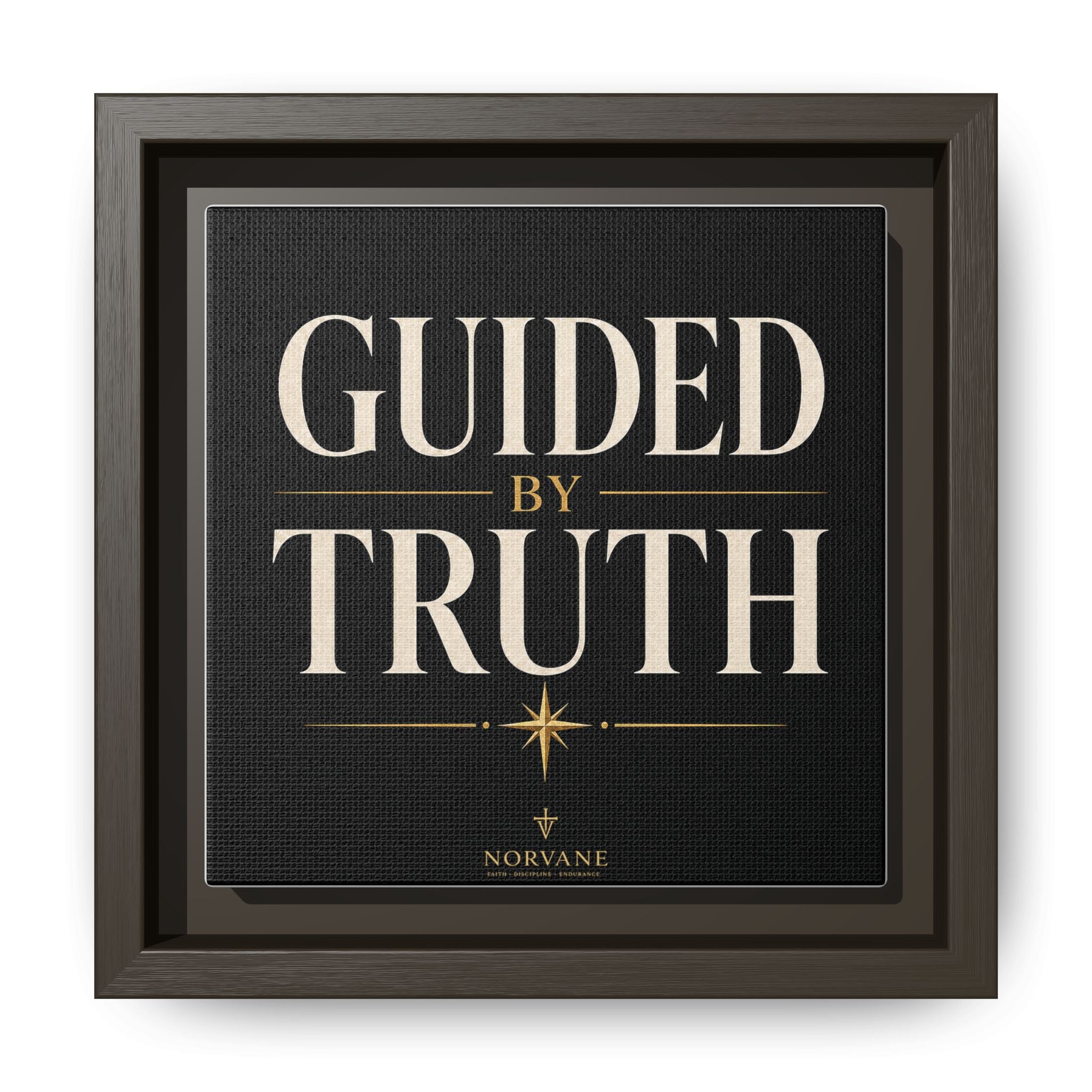 Norvane Guided by Truth Framed Canvas – Modern Faith Wall Art in Espresso – view 19