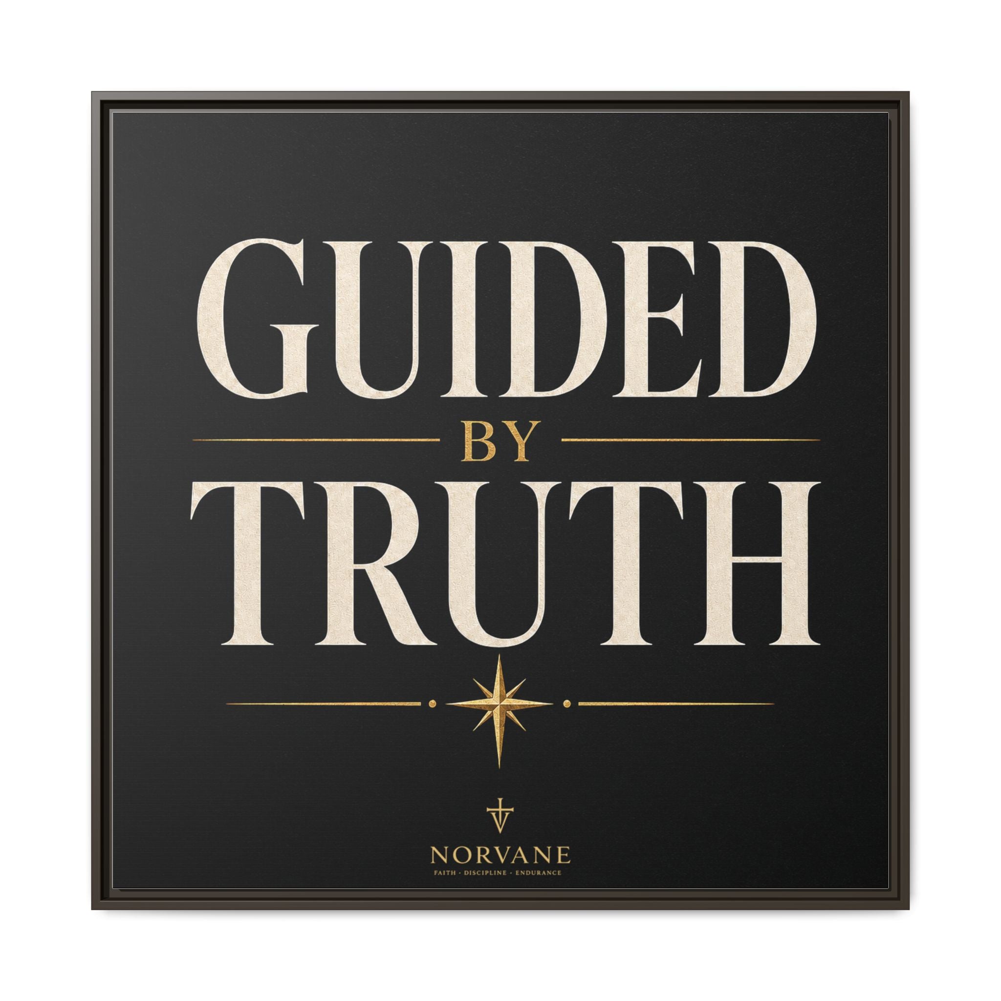 Norvane Guided by Truth Framed Canvas – Modern Faith Wall Art in Espresso – view 28