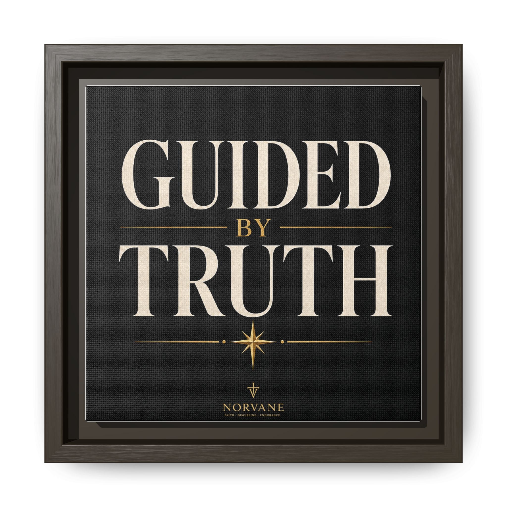Norvane Guided by Truth Framed Canvas – Modern Faith Wall Art in Espresso – view 7