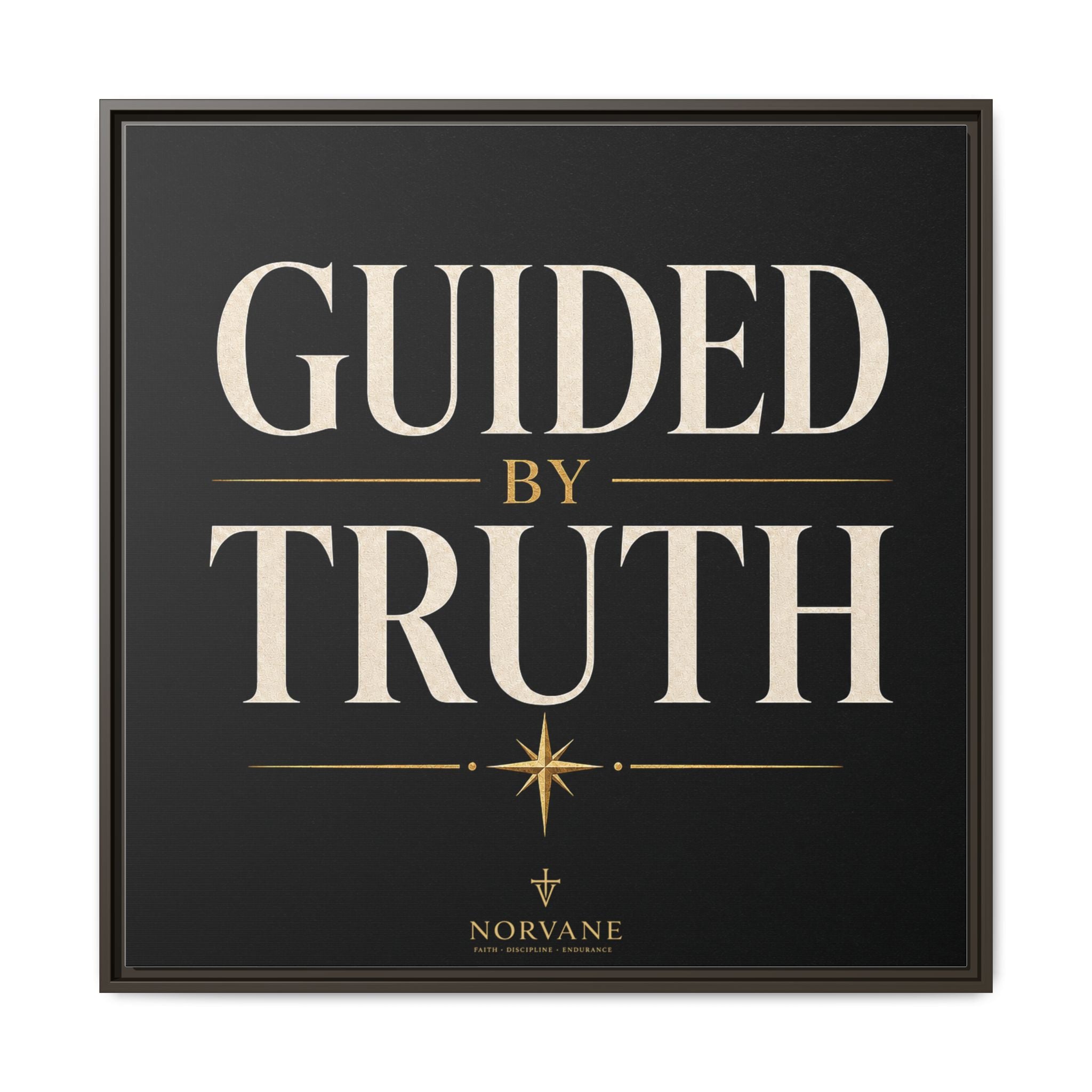 Norvane Guided by Truth Framed Canvas – Modern Faith Wall Art in Espresso – view 9