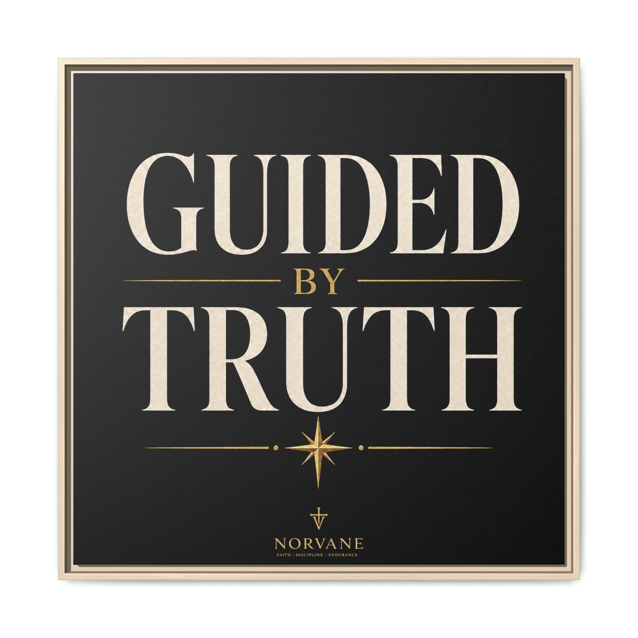 Norvane Guided by Truth Framed Canvas – Modern Faith Wall Art in Natural – view 10