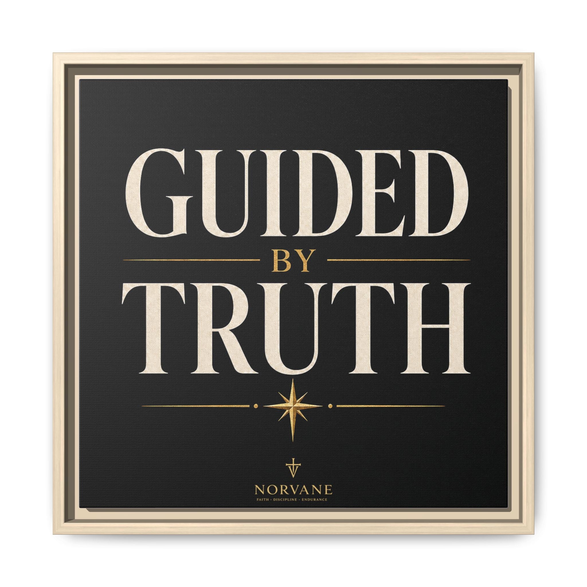Norvane Guided by Truth Framed Canvas – Modern Faith Wall Art in Natural – view 13