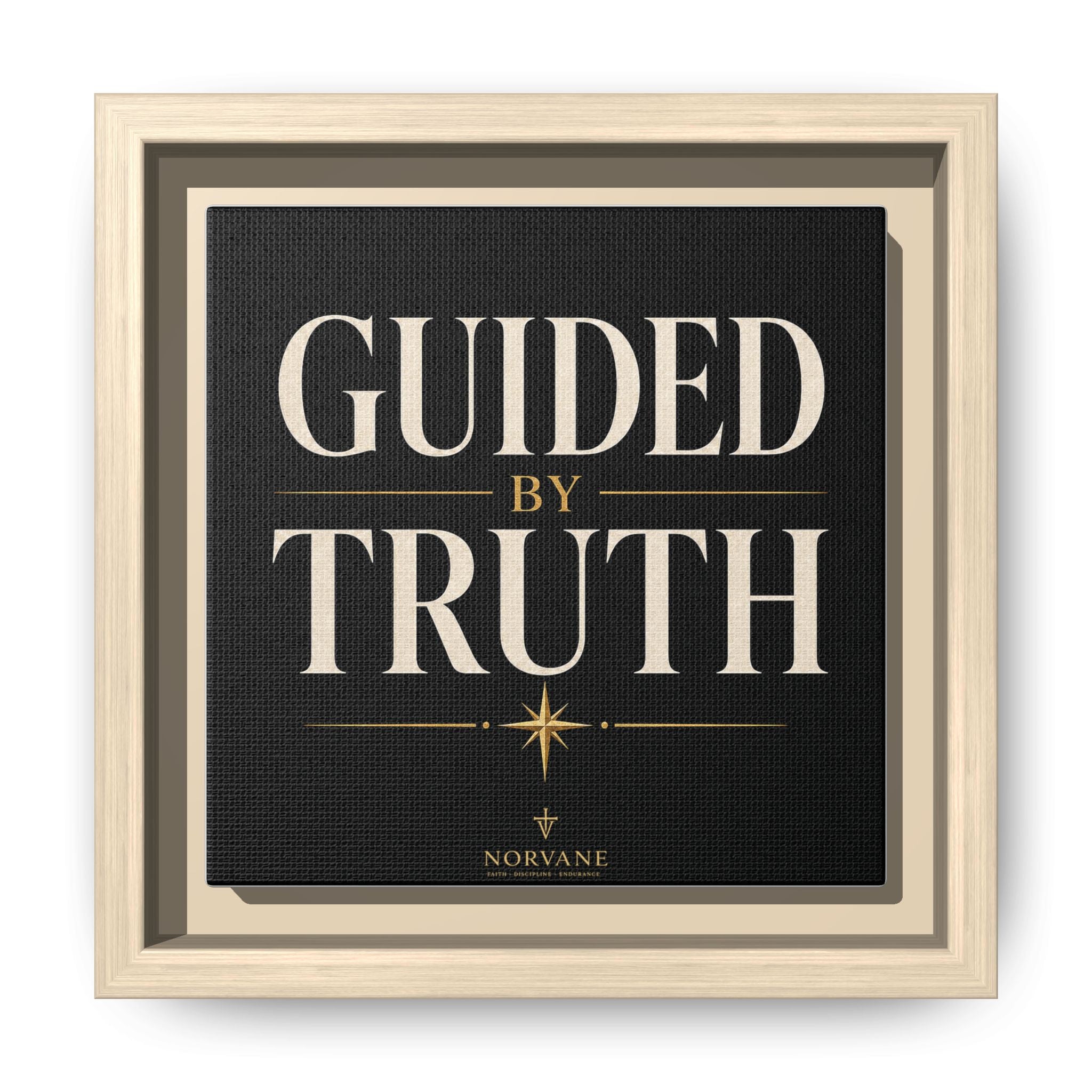 Norvane Guided by Truth Framed Canvas – Modern Faith Wall Art in Natural – view 20