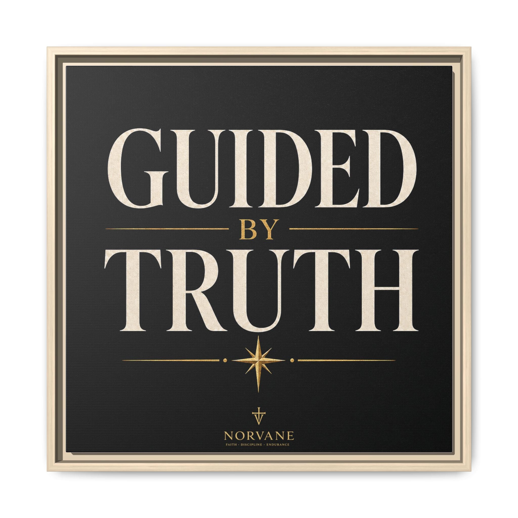 Norvane Guided by Truth Framed Canvas – Modern Faith Wall Art in Natural – view 23