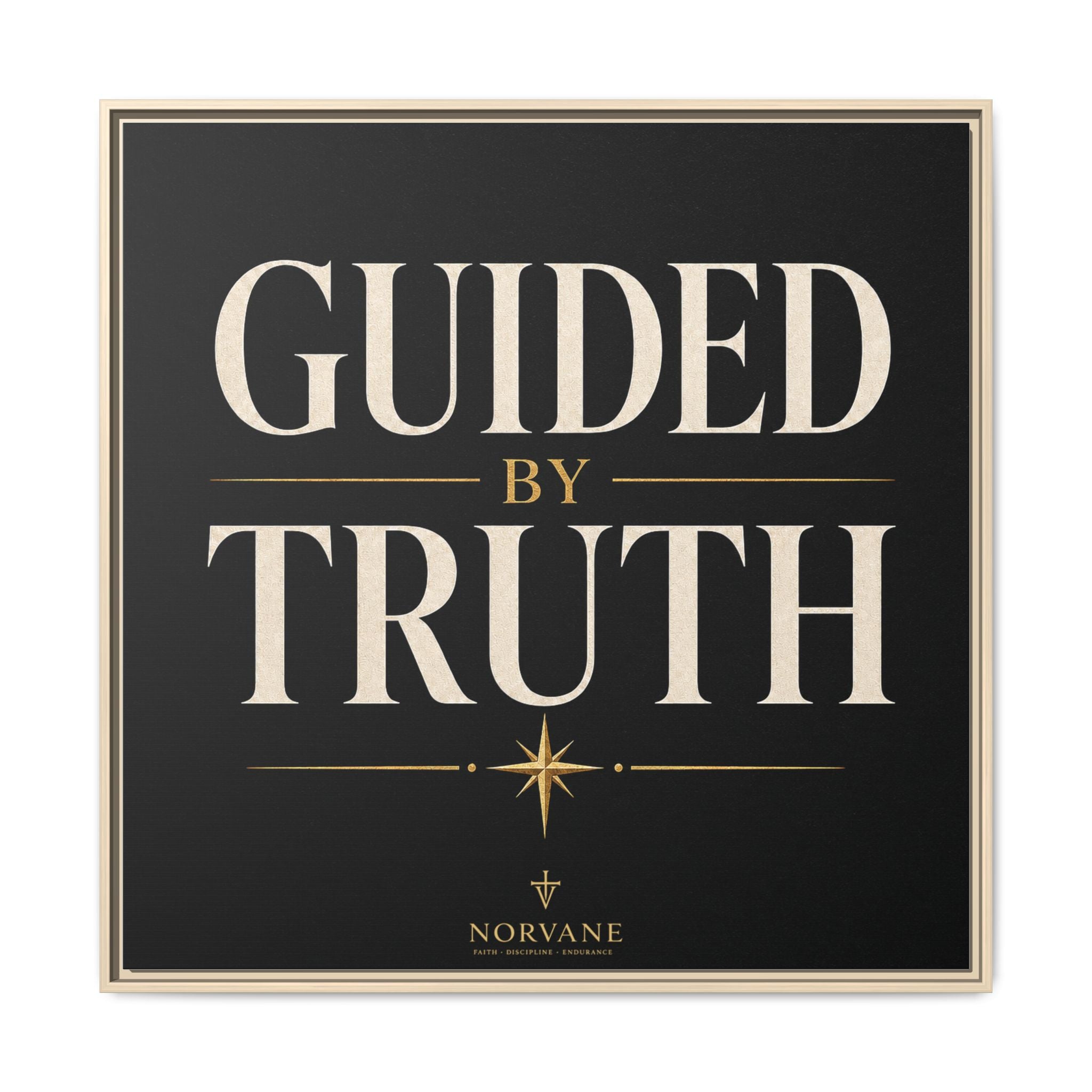 Norvane Guided by Truth Framed Canvas – Modern Faith Wall Art in Natural – view 27