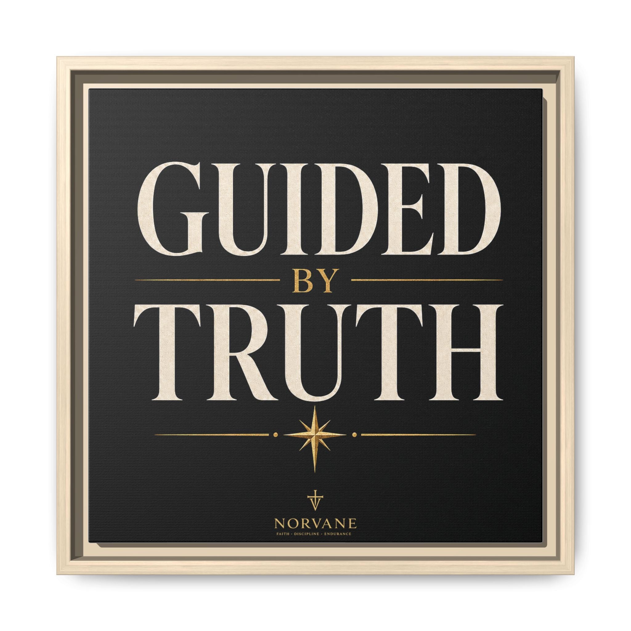 Norvane Guided by Truth Framed Canvas – Modern Faith Wall Art in Natural – view 30