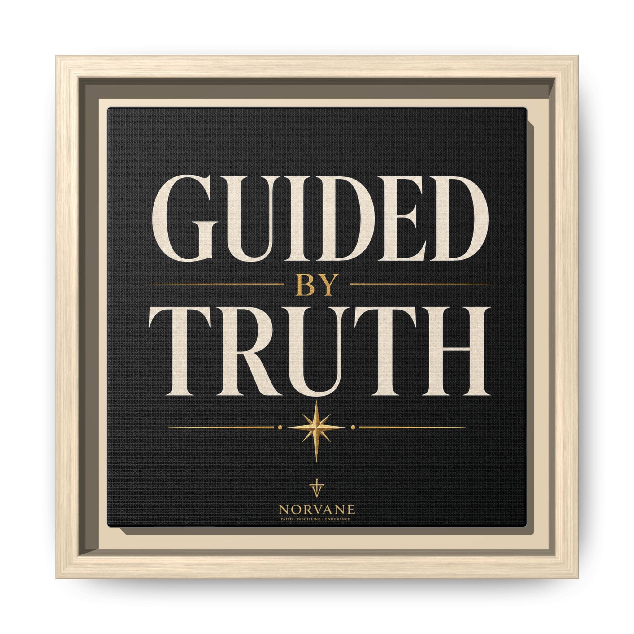 Norvane Guided by Truth Framed Canvas – Modern Faith Wall Art in Natural – view 8