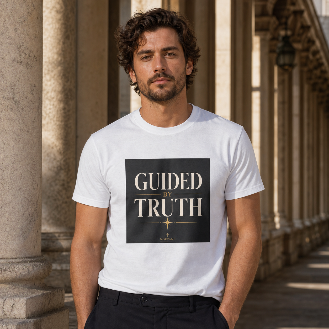 Norvane Guided By Truth T-Shirt – Inspirational Christian Graphic Tee – view 6