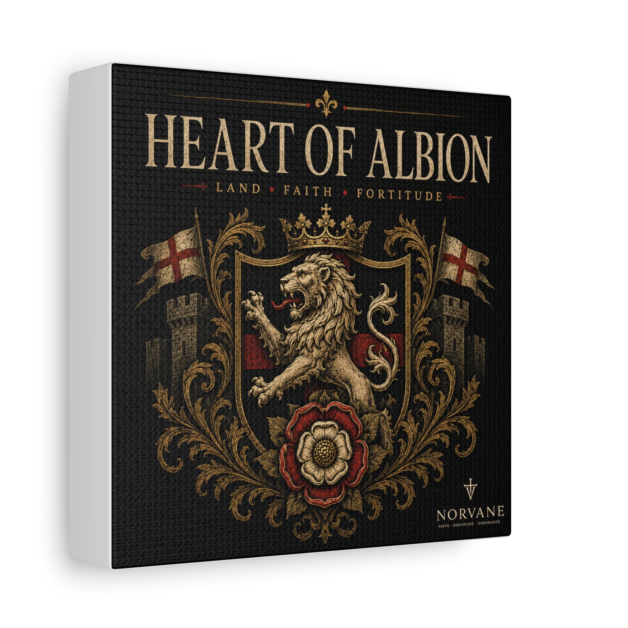 Norvane Heart of Albion Canvas – English Lion Crest Stretched Wall Art – view 11