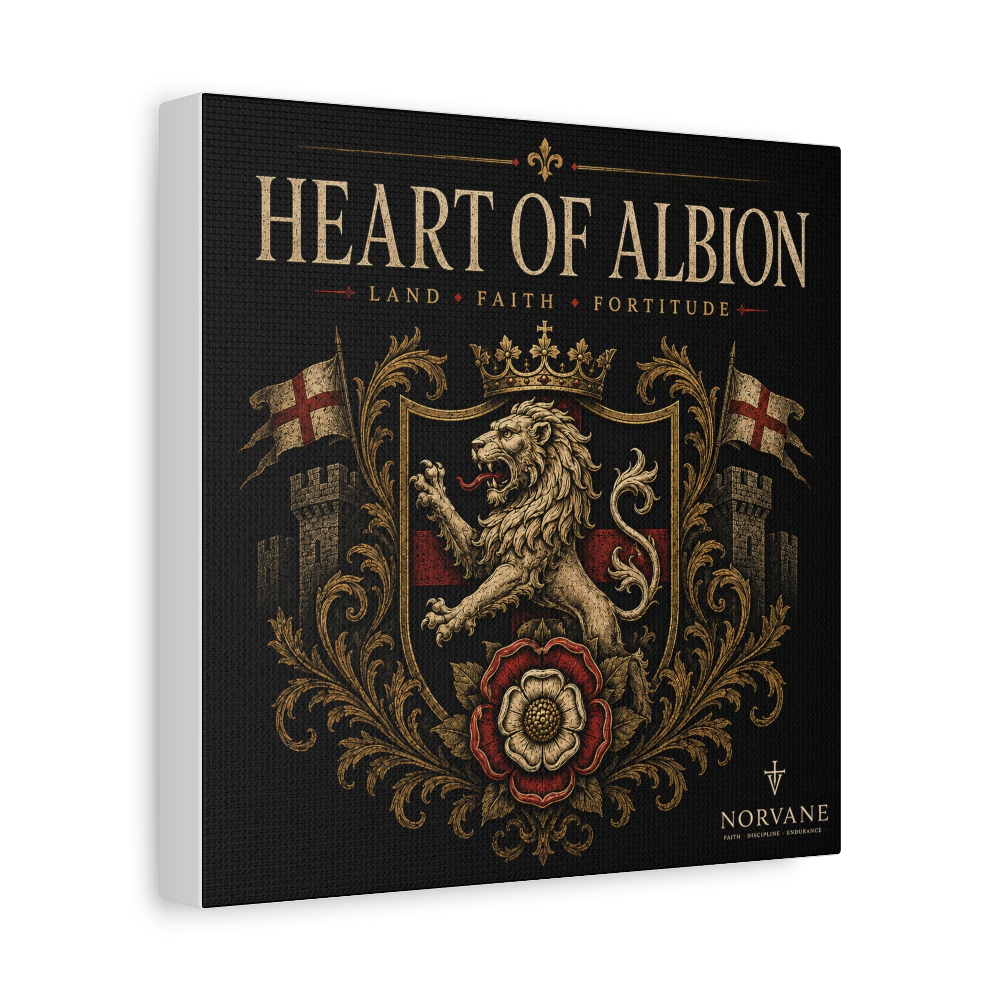 Norvane Heart of Albion Canvas – English Lion Crest Stretched Wall Art – view 14