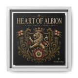 Norvane Heart of Albion Framed Canvas – Vintage English Lion Crest in White – view 5