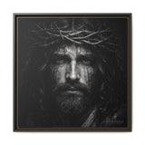 Norvane Jesus Crown of Thorns Canvas Print – Black & White Wall Art in Espresso