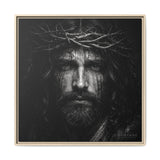 Norvane Jesus Crown of Thorns Canvas Print – Black & White Wall Art in Natural – view 10