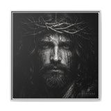 Norvane Jesus Crown of Thorns Canvas Print – Black & White Wall Art in White – view 12