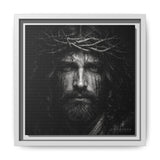 Norvane Jesus Crown of Thorns Canvas Print – Black & White Wall Art Canvas Printify 10″ x 10″ 1.25" White