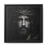 Norvane Jesus Crown of Thorns Canvas Print – Black & White Wall Art Canvas Printify 12″ x 12″ 1.25" Black