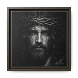 Norvane Jesus Crown of Thorns Canvas Print – Black & White Wall Art Canvas Printify 12″ x 12″ 1.25" Espresso
