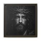 Norvane Jesus Crown of Thorns Canvas Print – Black & White Wall Art Canvas Printify 14" x 14" 1.25" Espresso