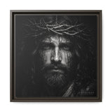 Norvane Jesus Crown of Thorns Canvas Print – Black & White Wall Art Canvas Printify 16″ x 16″ 1.25" Espresso