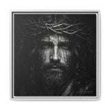Norvane Jesus Crown of Thorns Canvas Print – Black & White Wall Art Canvas Printify 20″ x 20″ 1.25" White