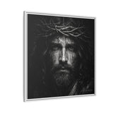 Norvane Jesus Crown of Thorns Canvas Print – Black & White Wall Art Canvas Printify 
