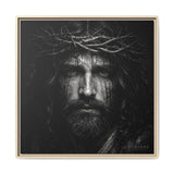 Norvane Jesus Crown of Thorns Canvas Print – Black & White Wall Art Canvas Printify 30″ x 30″ 1.25" Natural