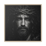 Norvane Jesus Crown of Thorns Canvas Print – Black & White Wall Art Canvas Printify 36″ x 36″ 1.25" Natural