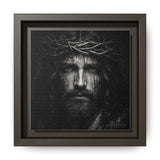 Norvane Jesus Crown of Thorns Canvas Print – Black & White Wall Art Canvas Printify 6" x 6" 1.25" Espresso