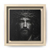 Norvane Jesus Crown of Thorns Canvas Print – Black & White Wall Art Canvas Printify 6" x 6" 1.25" Natural
