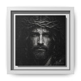 Norvane Jesus Crown of Thorns Canvas Print – Black & White Wall Art Canvas Printify 6" x 6" 1.25" White