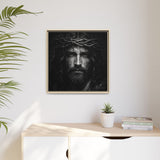 Norvane Jesus Crown of Thorns Canvas Print – Black & White Wall Art Canvas Printify 