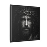 Norvane Jesus Crown of Thorns Canvas Print – Black & White Wall Art Canvas Printify 