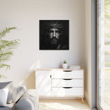 Norvane Jesus Crown of Thorns Canvas Print – Black & White Wall Art Canvas Printify 