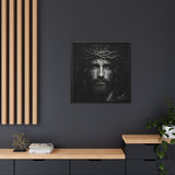 Norvane Jesus Crown of Thorns Canvas Print – Black & White Wall Art Canvas Printify 