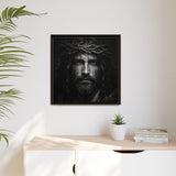 Norvane Jesus Crown of Thorns Canvas Print – Black & White Wall Art Canvas Printify 