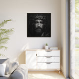 Norvane Jesus Crown of Thorns Canvas Print – Black & White Wall Art Canvas Printify 