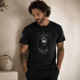 Norvane Jesus Portrait T-Shirt – Crown of Thorns Graphic Tee in Black