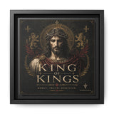 Norvane King of Kings Framed Canvas – Religious Jesus Wall Art in Black – view 6