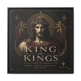 Norvane King of Kings Framed Canvas – Religious Jesus Wall Art in Black