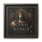 Norvane King of Kings Framed Canvas – Religious Jesus Wall Art in Espresso – view 7