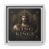 Norvane King of Kings Framed Canvas – Religious Jesus Wall Art in White – view 5