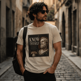 Norvane Know Thyself T-Shirt – Stoic Philosophy Graphic Tee in Sand