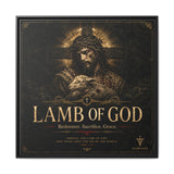 Norvane Lamb of God Framed Canvas – Redeemer Sacrifice Grace Wall Art in Black – view 11