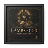 Norvane Lamb of God Framed Canvas – Redeemer Sacrifice Grace Wall Art in Black – view 6