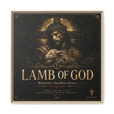 Norvane Lamb of God Framed Canvas – Redeemer Sacrifice Grace Wall Art in Natural – view 10