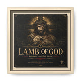 Norvane Lamb of God Framed Canvas – Redeemer Sacrifice Grace Wall Art in Natural – view 8