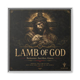 Norvane Lamb of God Framed Canvas – Redeemer Sacrifice Grace Wall Art in White – view 12