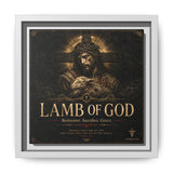 Norvane Lamb of God Framed Canvas – Redeemer Sacrifice Grace Wall Art in White – view 5