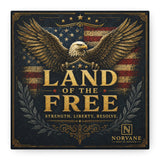 Norvane Land of the Free Eagle Canvas – Patriotic American Flag Wall Art